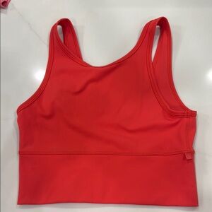 Lululemon Red Sports Bra with Wide Straps and Supportive Band